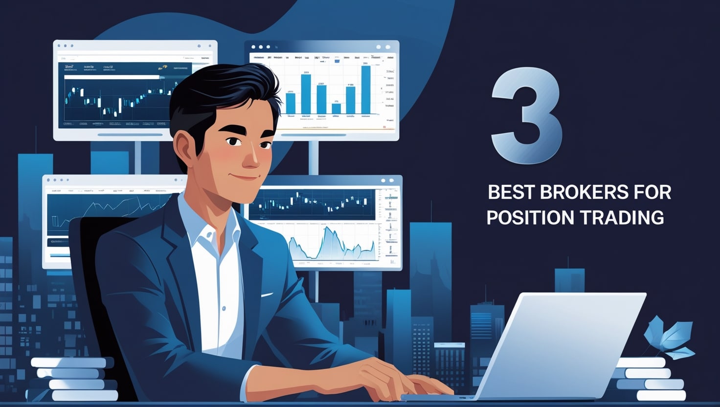 3 BEST bROKERS FOR pOSITION tRADING bANNER iMAGE